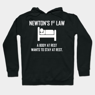 Newton's First Law- Funny Physics Hoodie